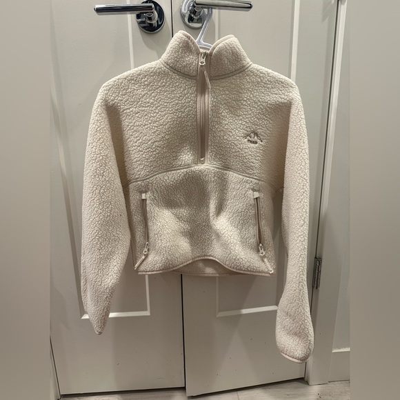 Aritzia Tops - TNA Cream Sherpa Pull Over Quarter Zip